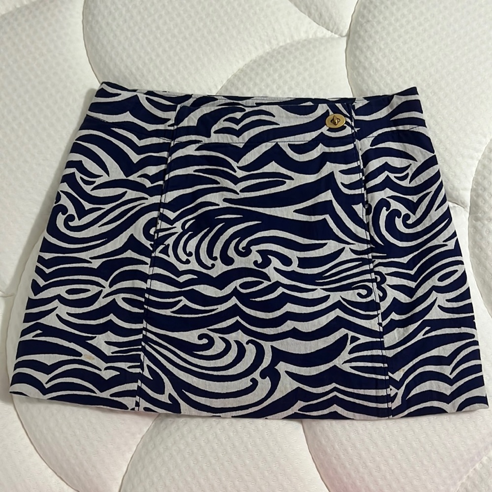 Lilly Pulitzer blue wave mini skirt